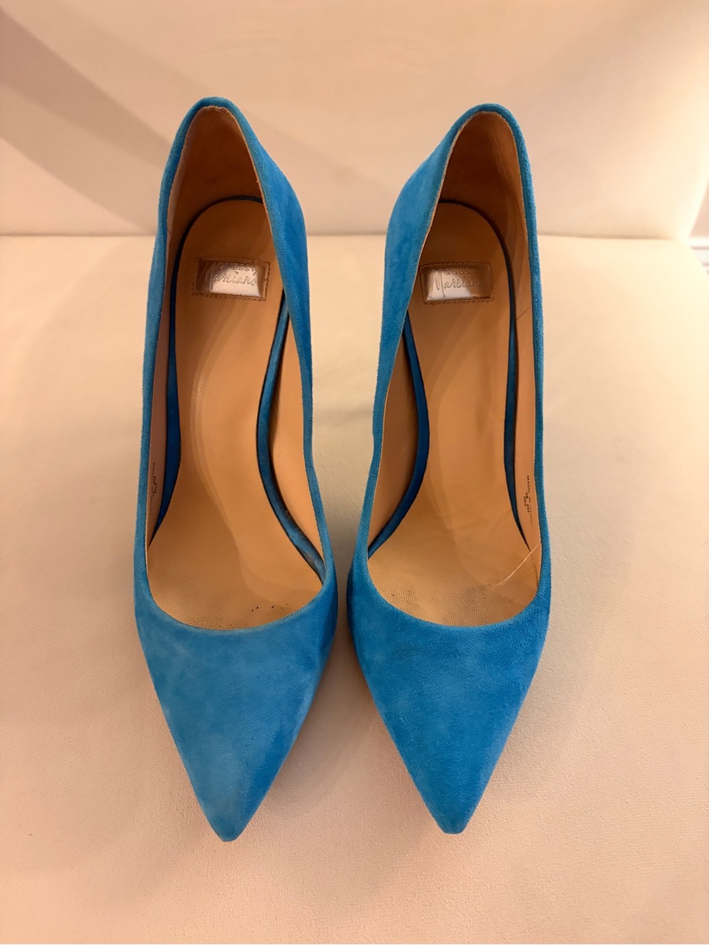 GUESS by Marciano Electric Blue Suede Pointed Toe Stiletto Pumps – Size 8